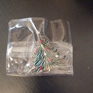 Festive Christmas Tree Brooch